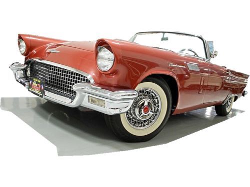 57 t-bird roadster two top 312 auto rare color wire wheels detailed chassis nice