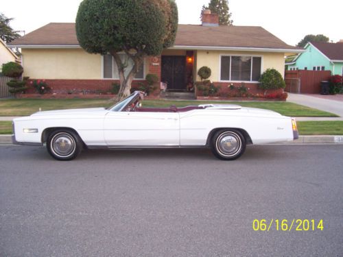 1975 cadilliac eldorado convertible california car runs and drives great. lo mi