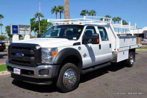 2015 ford f450 crew diesel power group sync bluetooth 12&#039; harbor contractor body