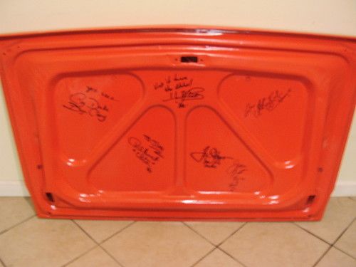 1969 dodge charger dukes of hazzard cast signed trunk lid