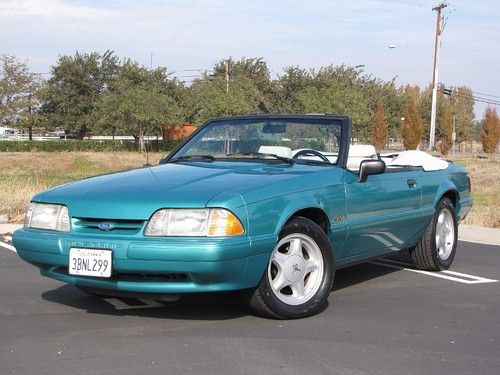 1992 92 ford mustang lx convertible 5.0 v8 ca car low 83k totally stock loaded