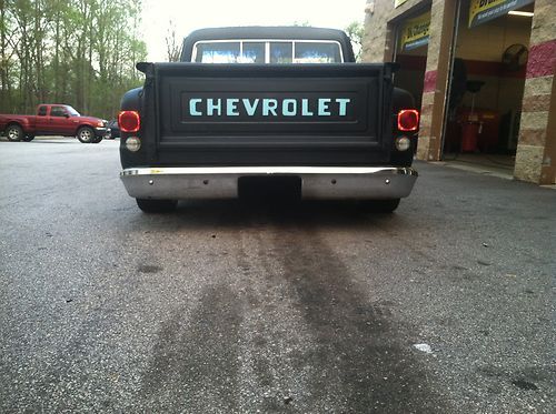 1969 chevrolet c10 lowered v8 satin black flush wheels