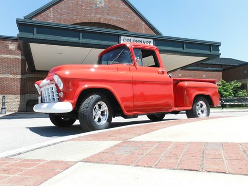1956 chevrolet pickup red step side southern minumium rust.  low reserve