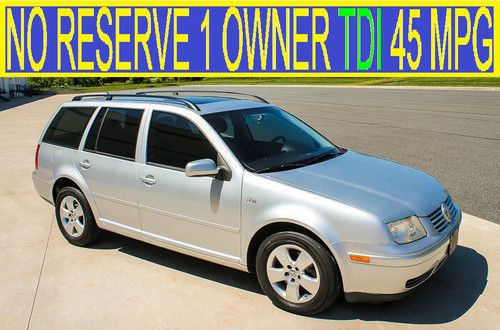 No reserve 1 owner tdi diesel wagon 45mpg leather sunroof gls turbo  02 03 04