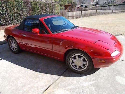 1990 mazda miata new red paint new convertible top