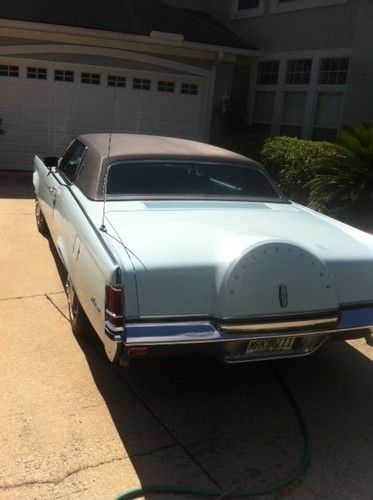 1971 lincoln mark iii 58k sky blue/navy leather/cruise control/auto dim/all pwr