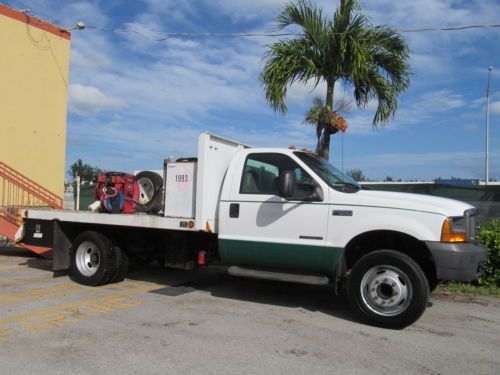 Ford f550 7.3 diesel 14 ft x 8 ft flatbed lube / fuel utility service truck 201&#034;