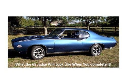 1969 gto "very rare blue judge" (project car) with phs documentation!