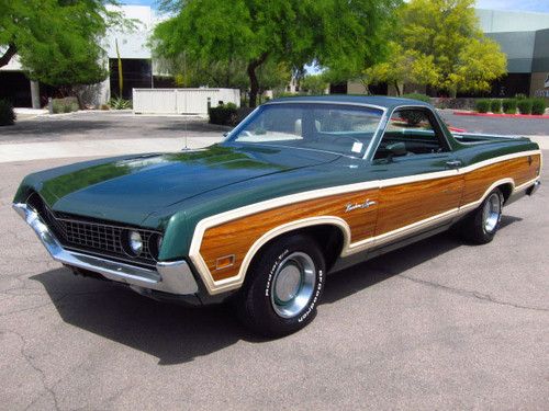 1970 ford ranchero squire - clean rust free southwest car - a/c - rare!!