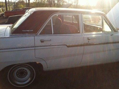 Classic 1965 ford fairlane 500 white sedan 4 door