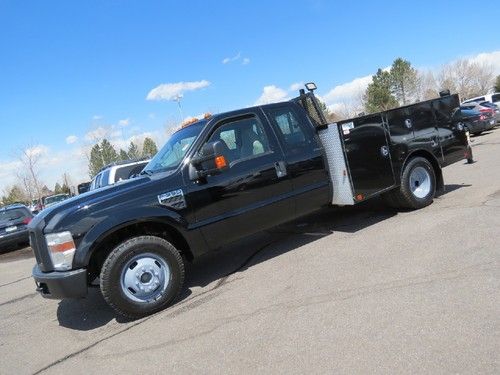2008 ford f-350 supercab 9' utility bed work service body v10 2x4 gas 1 owner