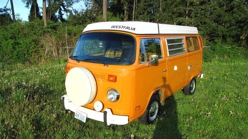 1976 vw westfalia poptop camper bus no reserve 2.0 selling worldwide rust free!!