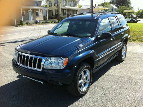 2004 jeep grand cherokee overland 4.7l h.o. quadra drive one owner new car trade