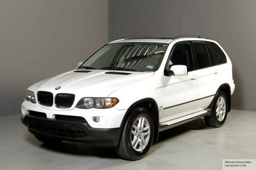 2005 bmw x5 3.0i awd panoroof 6speed leather 66k miles xenons cd clean autocheck