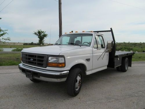 1997 ford f350 dually, 7.3 power stroke diesel, flat bed with goose neck ///////