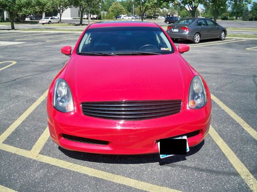2005 red infiniti g35 coupe w/sports package no reserve!! - 6 speed manual