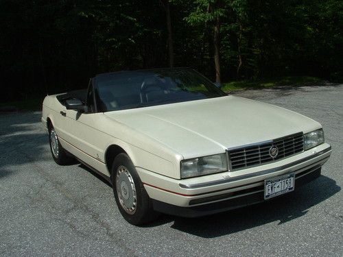 No reserve - 1990 caddy allante convertible, 108k, pearl white, black leather