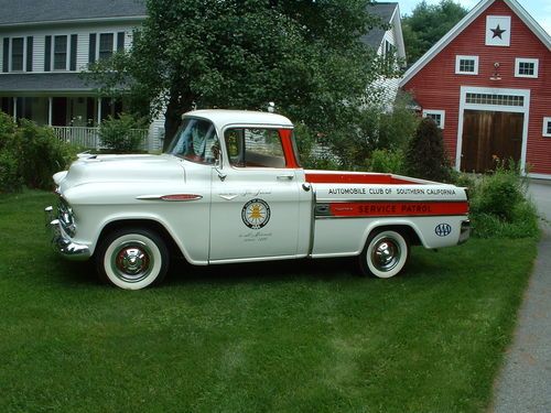 1957 chevy cameo rare socal aaa service patrol truck 265 hydramatic ps pb  nr