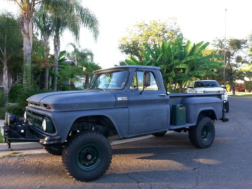 1965 chevrolet k10 4x4 lifted stepside pickup truck protecto plate
