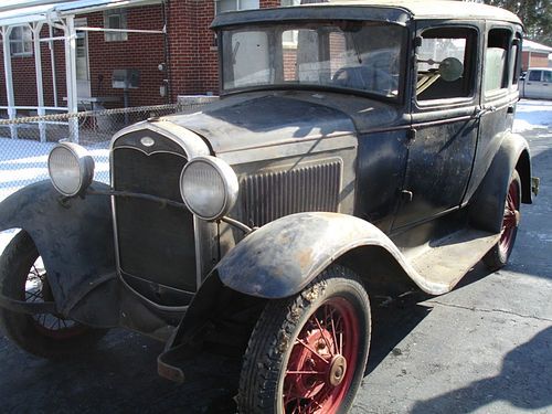 1931 ford model a std fordor 165c barn find..solid car for restoration project.