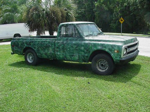 1970 chevy pickup 350 4 speed camo paint solid