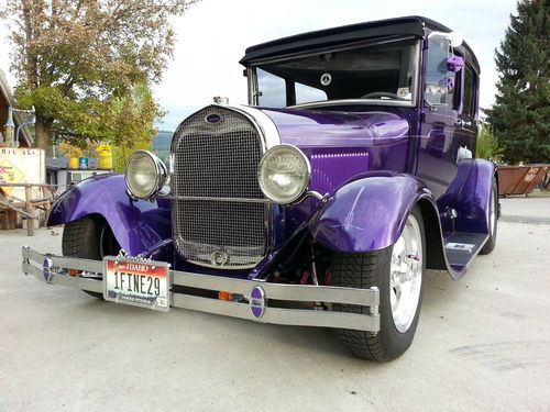 1929 ford model a street rod candy purple cloth a/c, 289 c4, curry 9" very nice!