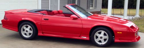 1991 chevy camaro rs convertible - bright red and ready for summer! look!!!