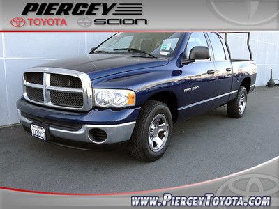 Ram 1500 quad cab st pickup long bed rack blue v8 automatic 2wd abs work truck