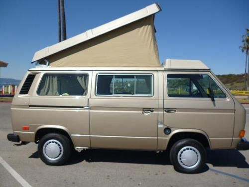1985 vw westfalia camper, one owner, calif.van,  low miles, no reserve