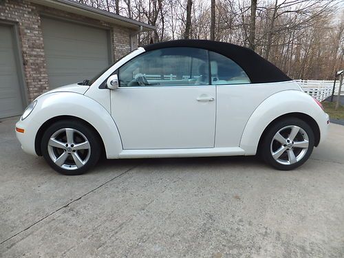 2007 vw beetle convertible rare white on white