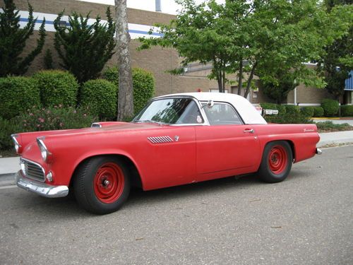 1955 ford thunderbird  ca black plate   barnfind  hot rod