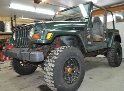 1999 jeep wrangler saharatj 6 cylinder project rebuildable clean title 4" lift