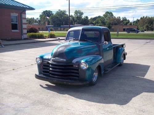 Custom 53 chevy pickup sub framed with 350 v8 &amp; 400 turbo lowered great stance..