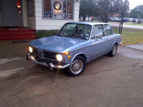 1973 bmw 2002 fjord blue, sunroof, roundie,  solid tx car all works