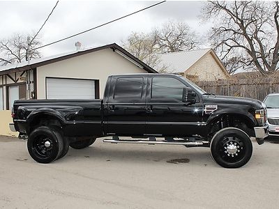 Lariat dually leather sunroof dvd mp3 nav sync bed cover nerf bars black rims