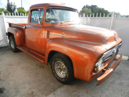 Rare 1956 ford f-100 pickup, flareside, 390 big block v8, custom touches, solid