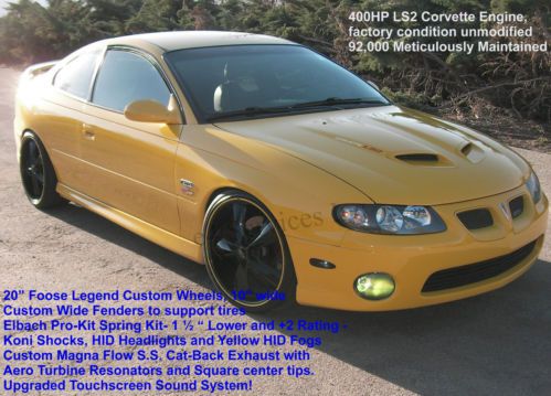 2005 400hp yellow devil gto 1 owner, customized handling &amp; foose looks