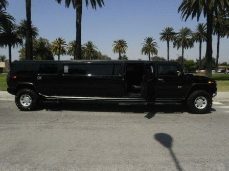 2008 black 16 passenger hummer h2 limousine for sale #1427 (323)209-8510