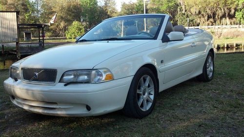 2001 volvo c70 convertible white with tan top gps navigation system auto new top