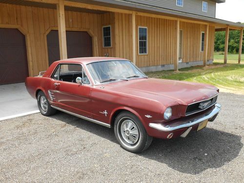 1966 mustang coupe 289 v8 unmolested car c code - no reserve, look