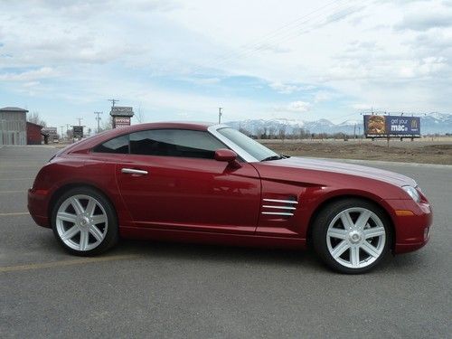 2004 chrysler crossfire, blaze red, 6-speed coupe, 7860 miles, as new, 04-08