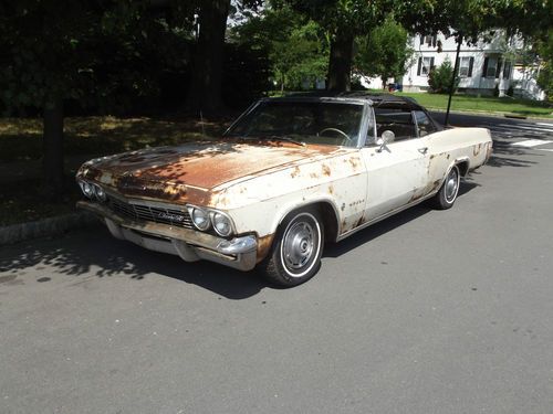 1965 chevrolet impala convertible, barn find, v8, rat rod, like 1966, patina
