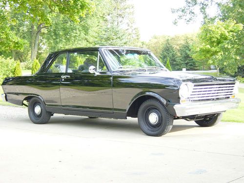 1963 chevy 2 (nova), black,  2 door, restored, base clear, dyna-mat throughout