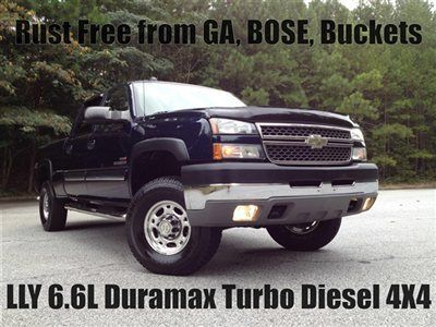 Lly 6.6l duramax turbo diesel 4x4 allison auto bose bucket seats rust free ga