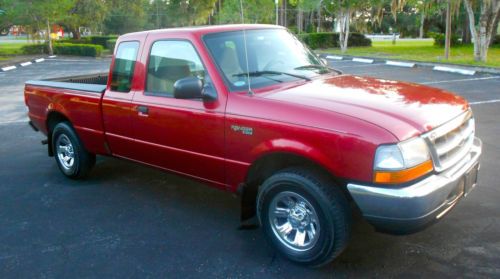 Super clean red 2000 ford ranger xlt supercab 4-door 3.0l auto loaded only 86k