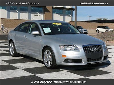 08 audi a6 quattro silver heated seats gps leather moon roof 58k miles one owner