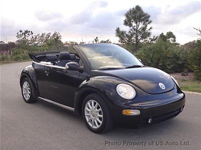04 vw gls beetle convertible clean carfax florida car power top leather warranty