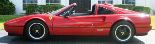 1987 ferrari 328 gts, red with black and recent belt and fluid service euro look