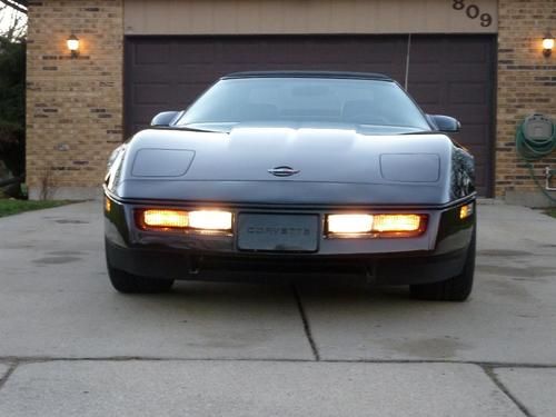 1989 corvette convertible, triple black, automatic transmission, low millage