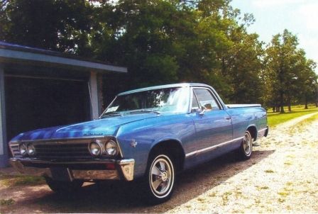 1967 blue chevy el camino
